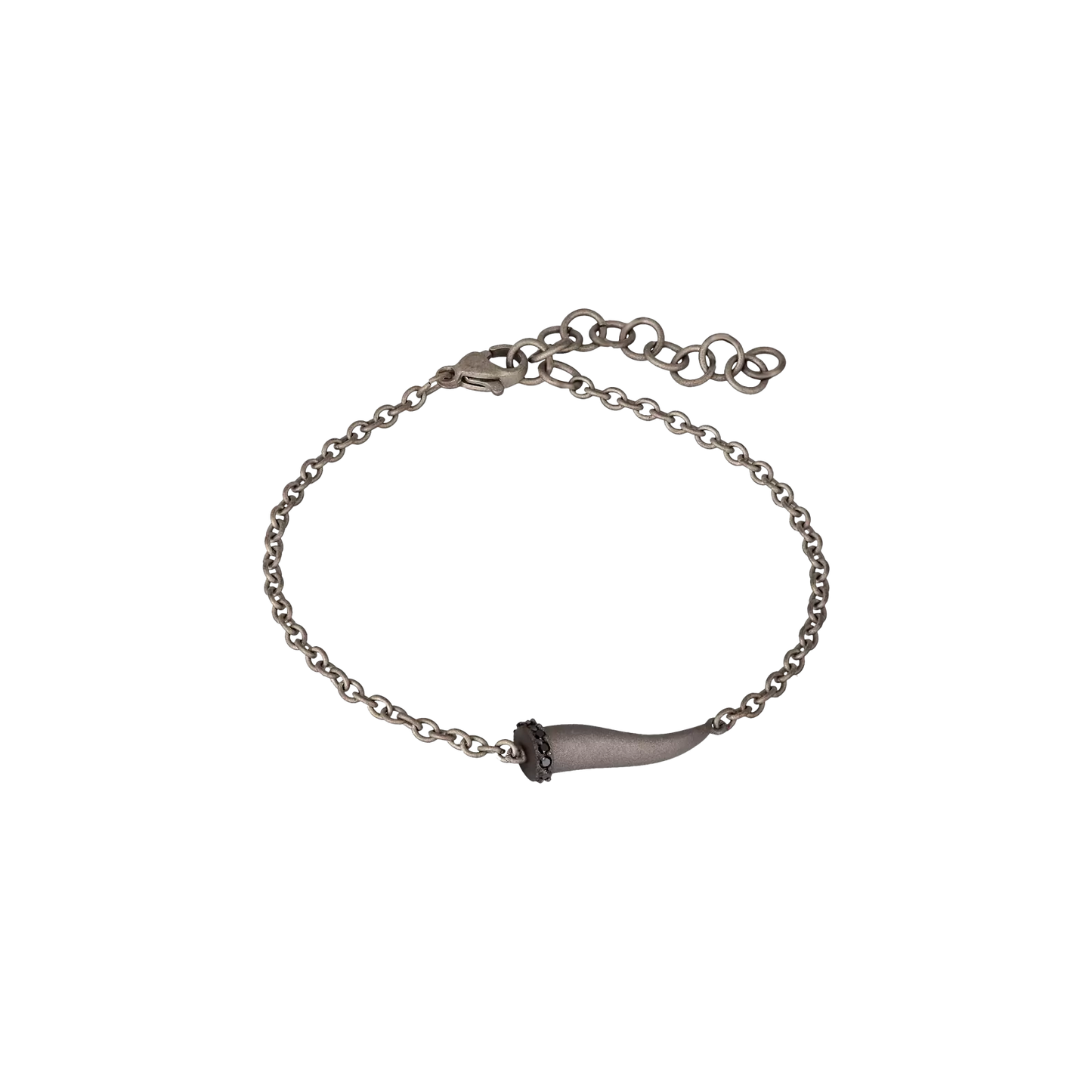 MANO|J. BRACCIALE - BRACCIALE CHARMS CON CORNETTO TUTTO TITANIO - CHBRT5BBRK