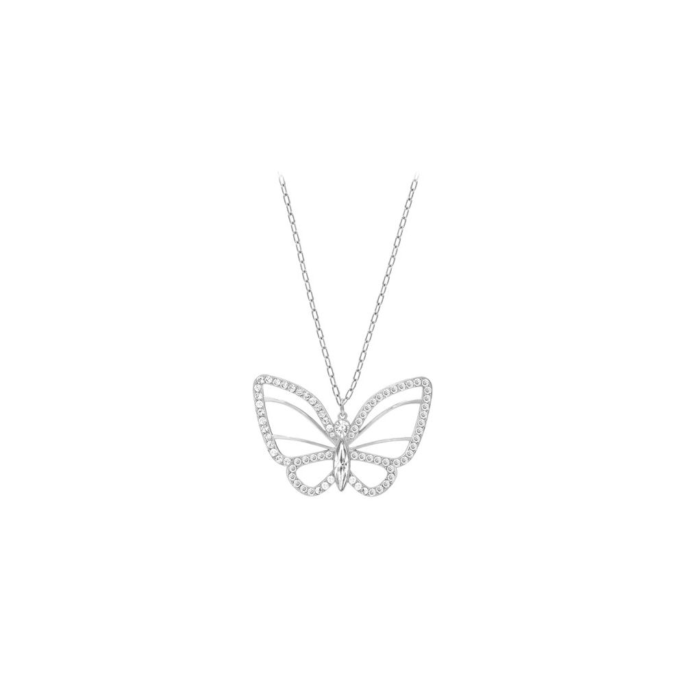 Swarovski Collana da Donna Cenerentola Butterfly rodiato Vetro Bianco – 5118282