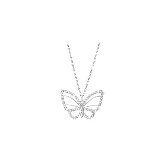 Swarovski Collana da Donna Cenerentola Butterfly rodiato Vetro Bianco – 5118282